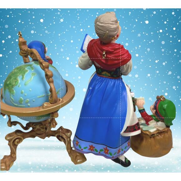 Hallmark 2001 Lettera Globus & Mrs Claus Ornament Club Set – 3 Pieces w/Box - Picture 3 of 10